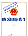 Giấy chứng nhận đầu tư đã chứng thực